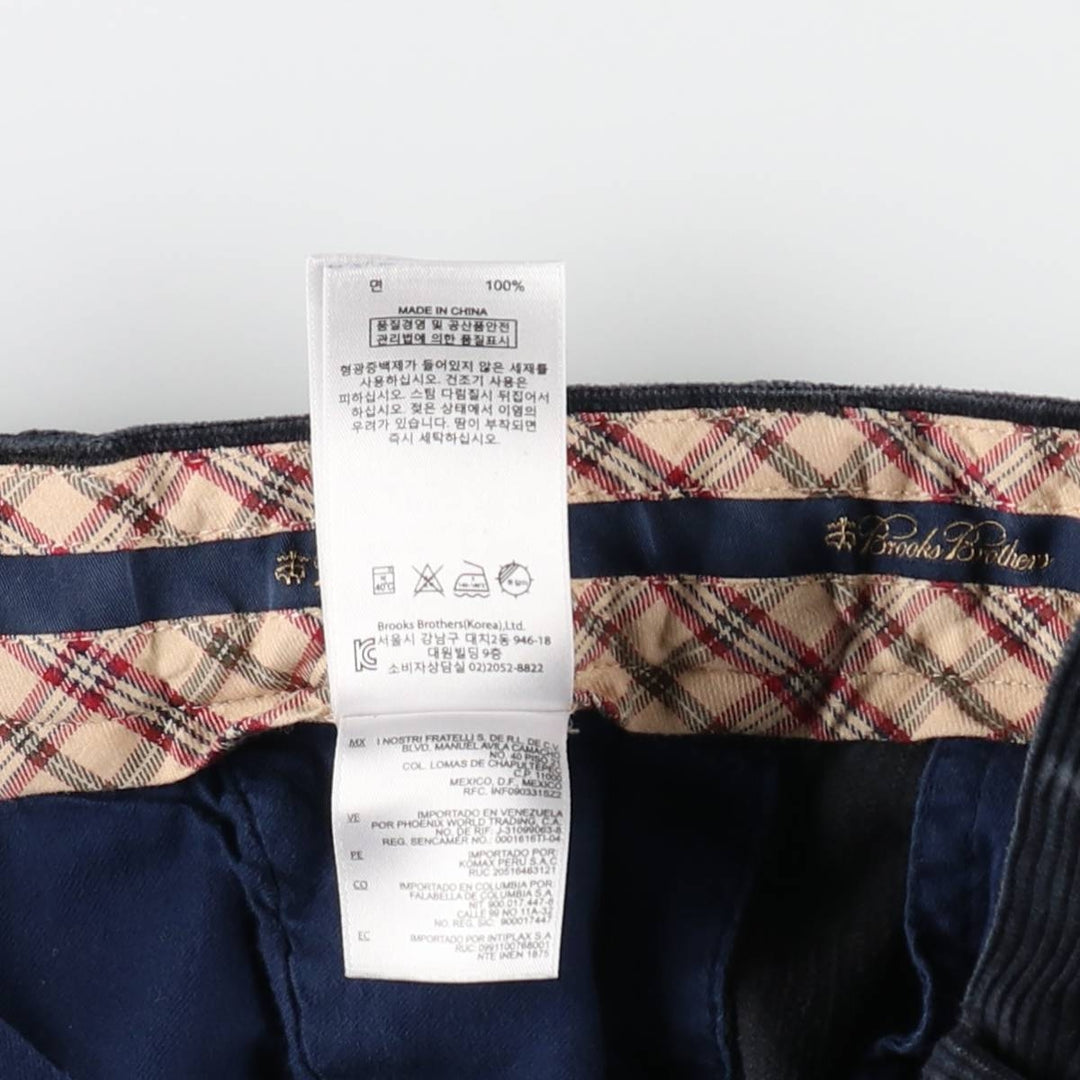 Brooks Brothers Clark Corduroy Pants, Men's, Size W34 cotton navy blue type Vintage Second Hand