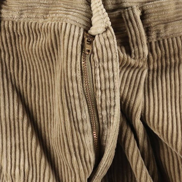 ELLOT Two-Pleat Corduroy Pants, Men's Size W34 (approx.) cotton Khaki type sage green Vintage Second Hand