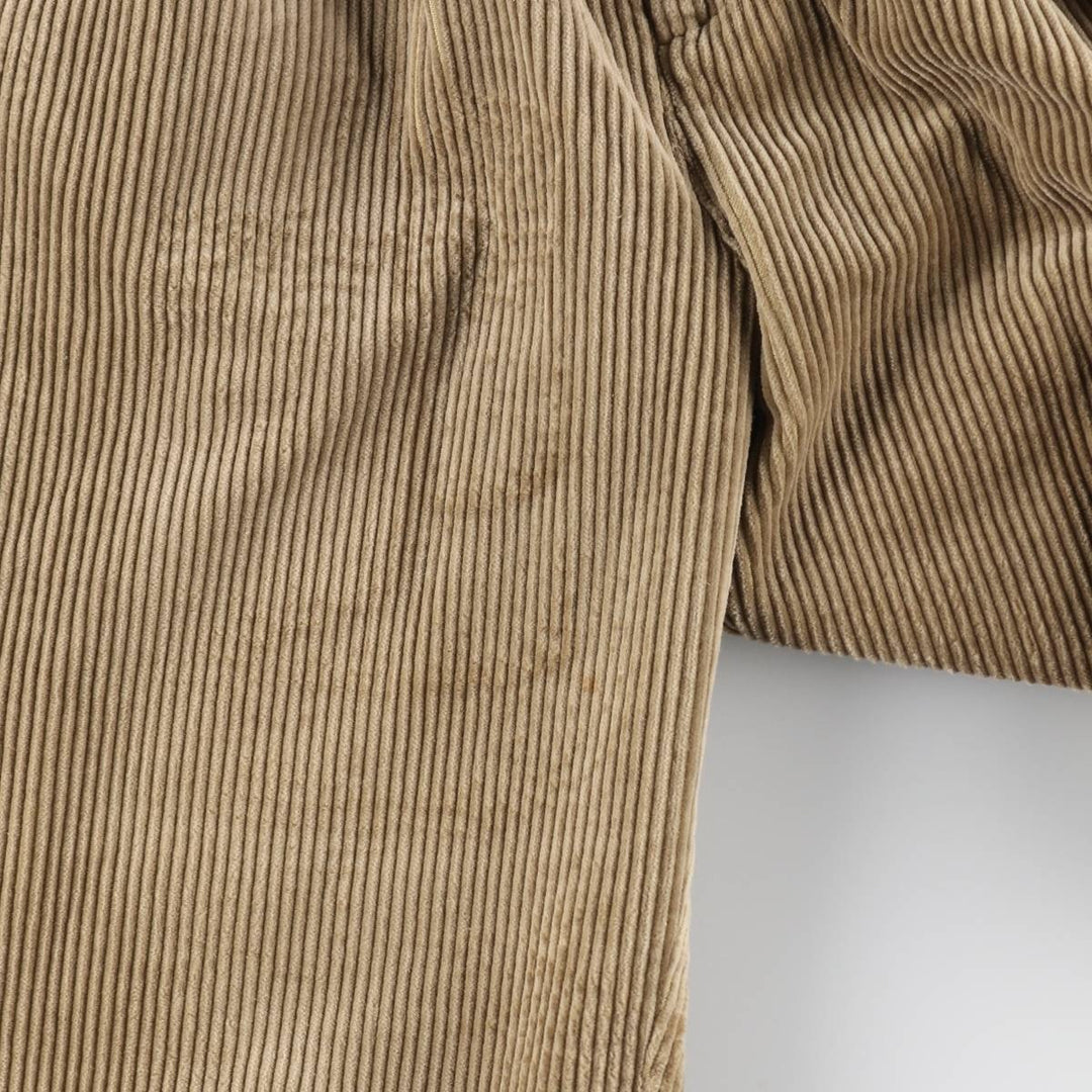 ELLOT Two-Pleat Corduroy Pants, Men's Size W34 (approx.) cotton Khaki type sage green Vintage Second Hand