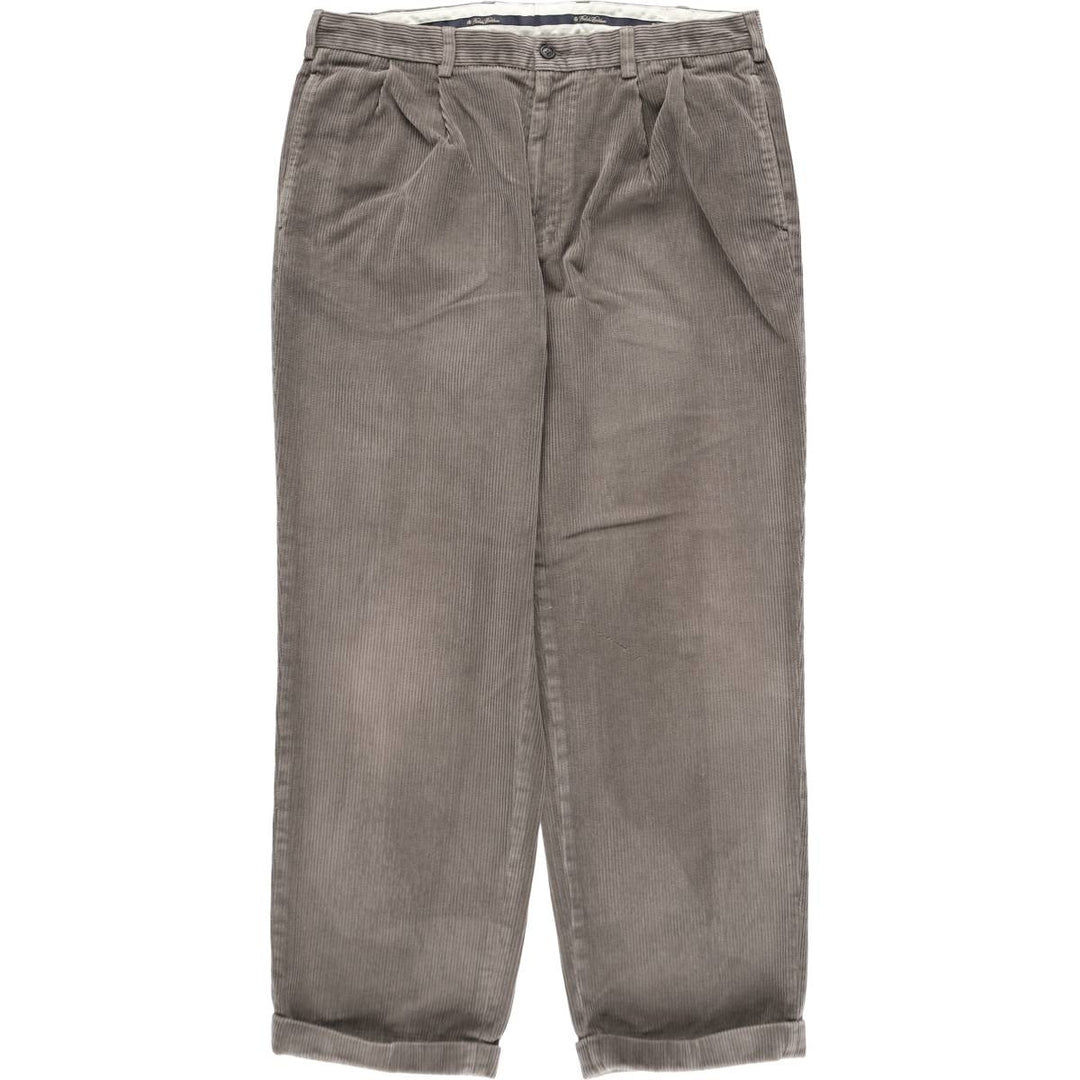 Brooks Brothers ELLIOT Two-Pleat Chino Pants, Men's Size W36 (approx.) cotton brown type Vintage Second Hand