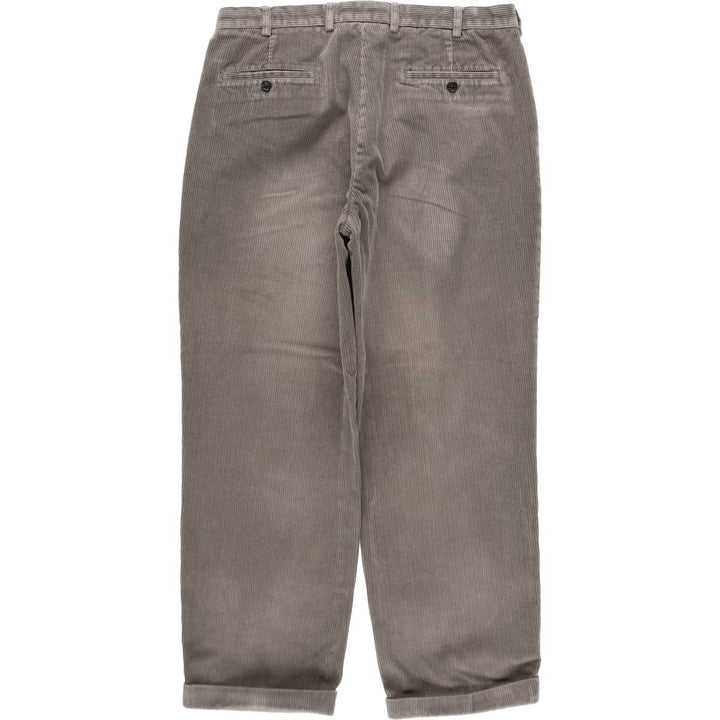 Brooks Brothers ELLIOT Two-Pleat Chino Pants, Men's Size W36 (approx.) cotton brown type Vintage Second Hand