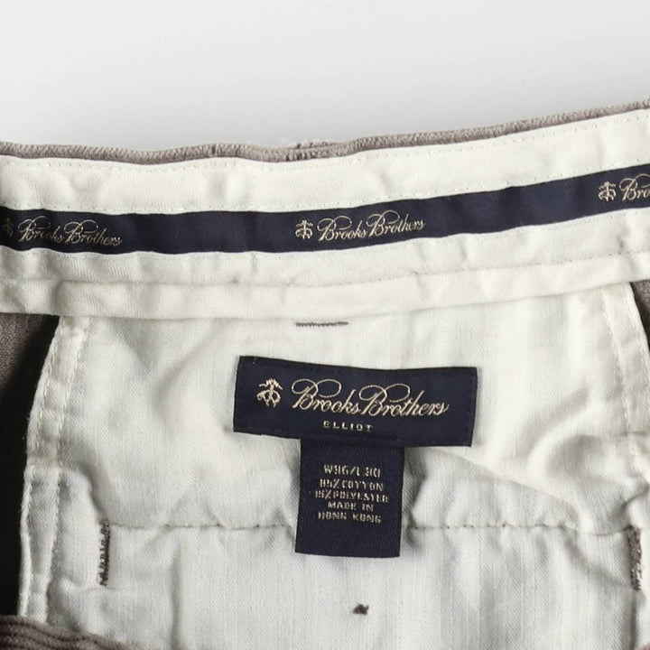 Brooks Brothers ELLIOT Two-Pleat Chino Pants, Men's Size W36 (approx.) cotton brown type Vintage Second Hand