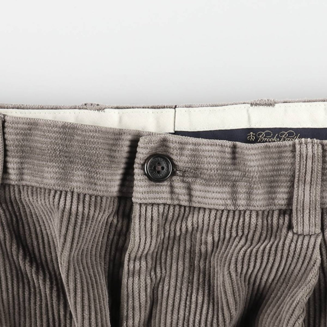 Brooks Brothers ELLIOT Two-Pleat Chino Pants, Men's Size W36 (approx.) cotton brown type Vintage Second Hand