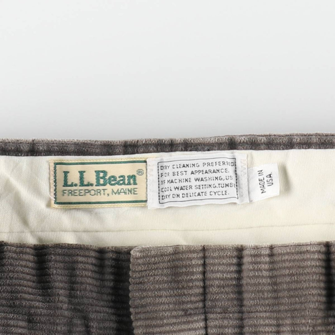 1990'S LLBean corduroy pants, made in the USA, men's size W35 (approx.), vintage. unclear Charcoal Vintage Second Hand