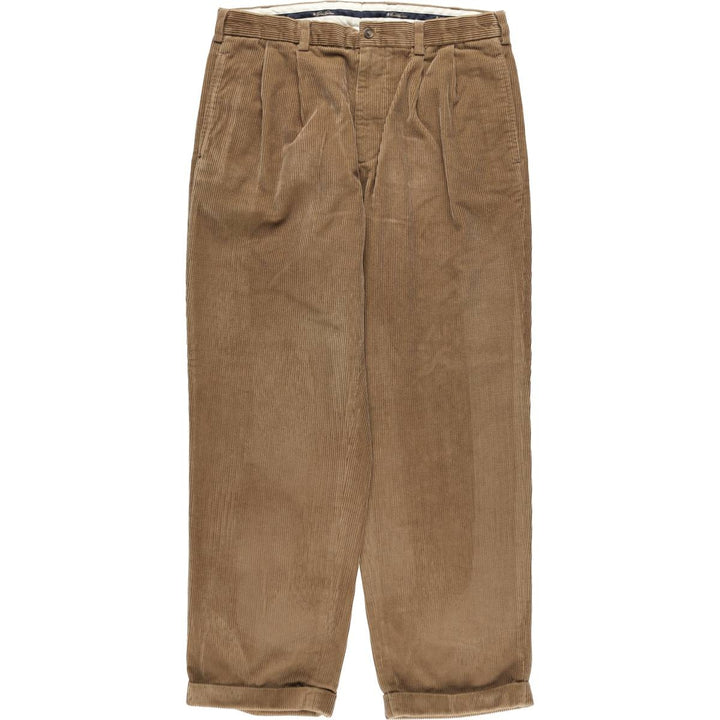 Brooks Brothers ELLIOT Two-Puck Wide-Rib Corduroy Pants, Men's, Size W35 cotton brown type Vintage Second Hand