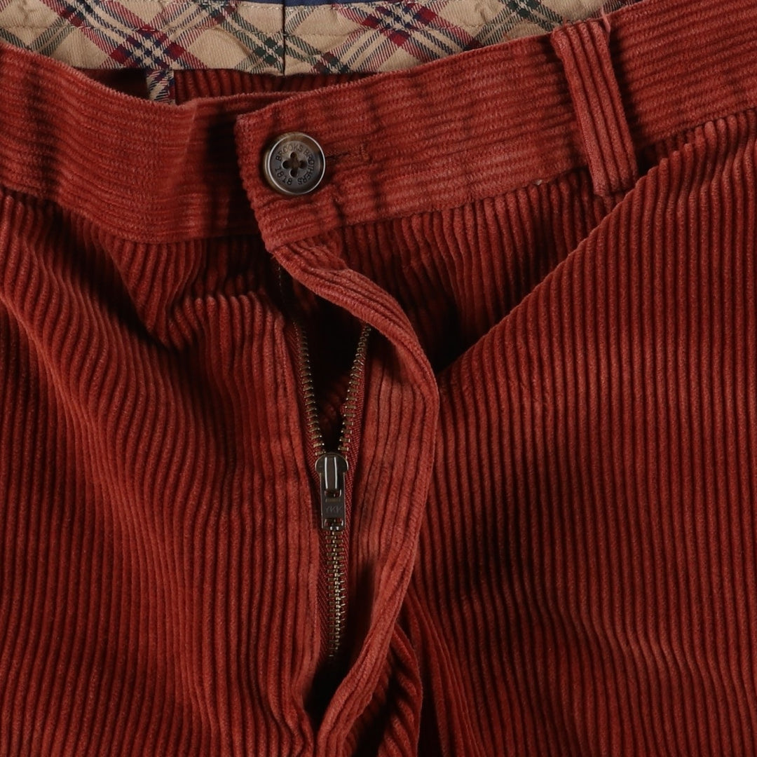 Brooks Brothers Clark Corduroy Pants, Men's, Size W35 cotton red type reddish brown Vintage Second Hand