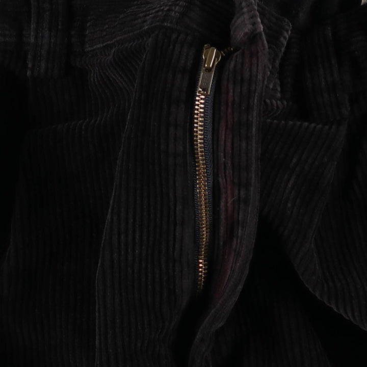 Brooks Brothers BROOKS SPORT Two-Pleat Corduroy Pants, Men's Size W35 (approx.) cotton black type Vintage Second Hand
