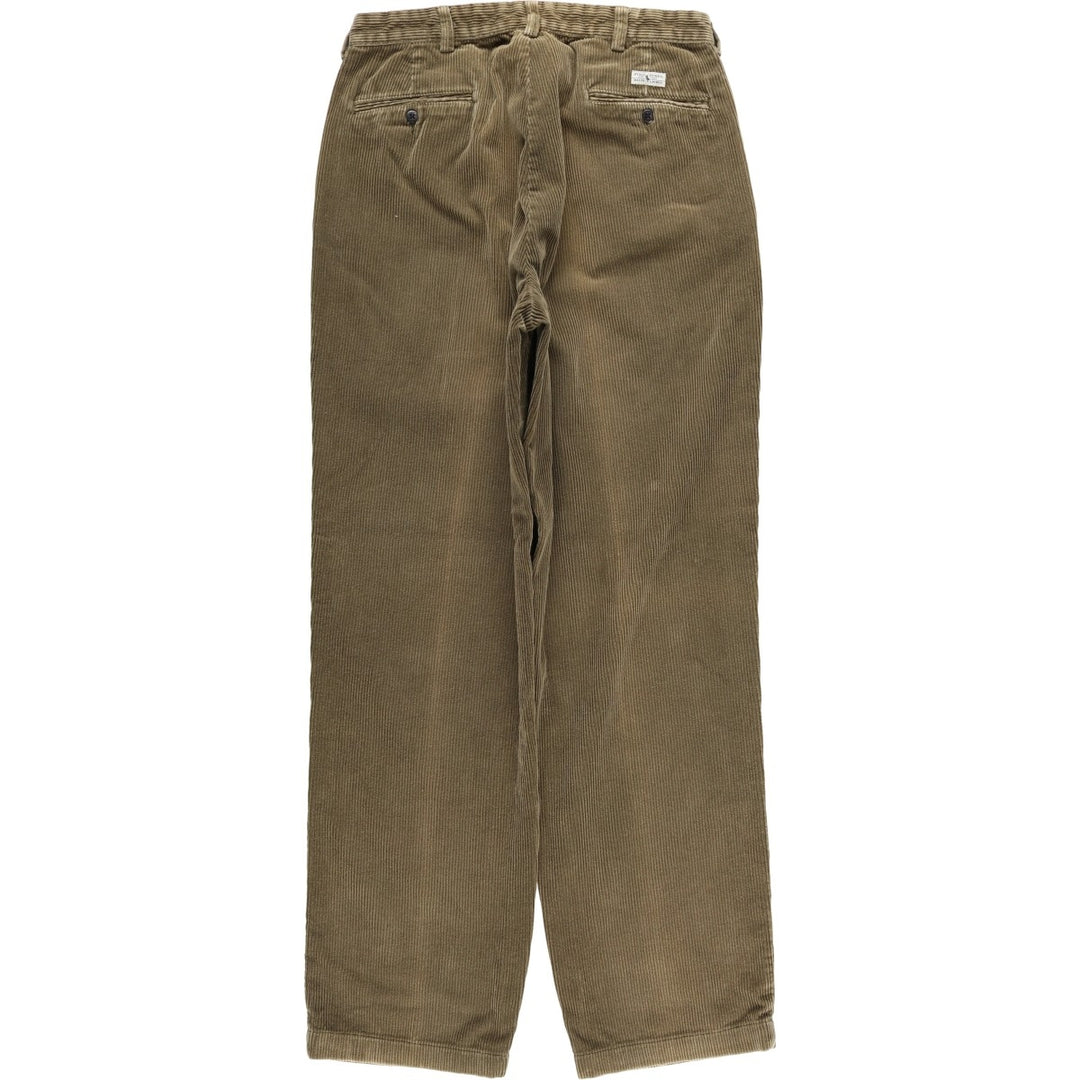 Ralph Lauren Polo Ralph Lauren Two-pleat Corduroy Pants Men's Size W33 cotton brown type Vintage Second Hand