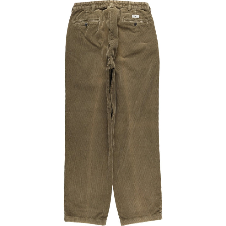 Ralph Lauren Polo Ralph Lauren Two-pleat Corduroy Pants Men's Size W33 cotton brown type Vintage Second Hand