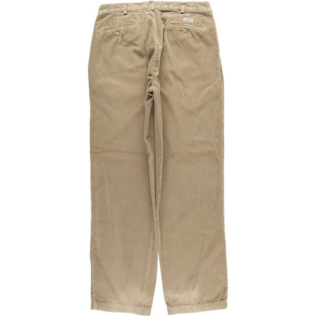 Ralph Lauren Polo by Ralph Lauren ANDREW PANT Two-pleat corduroy pants, men's size W34 (approx.) cotton brown type Vintage Second Hand