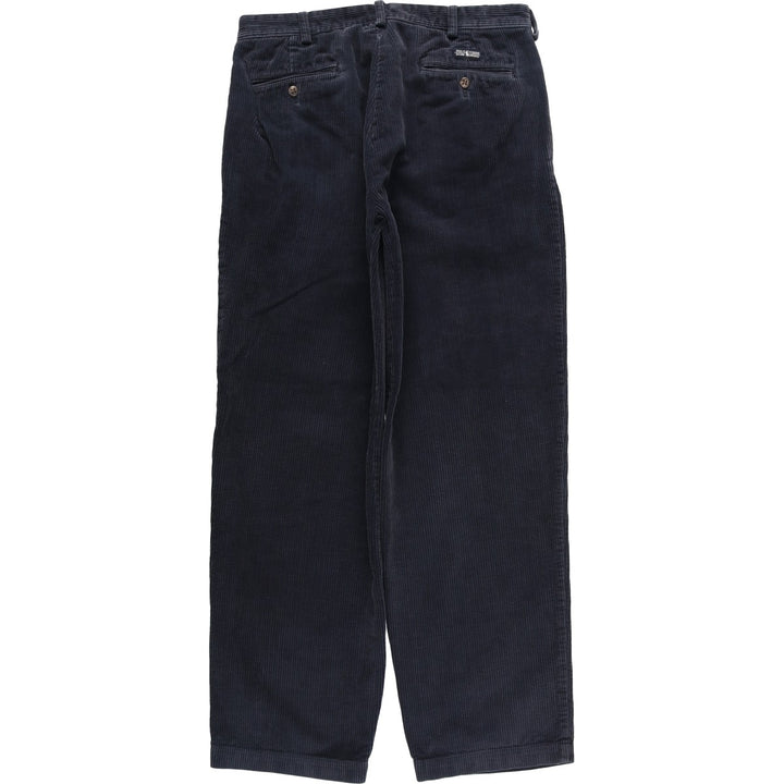 Ralph Lauren Polo by Ralph Lauren ANDREW PANT Two-pleat corduroy pants, men's size W34 (approx.) cotton navy blue type Vintage Second Hand