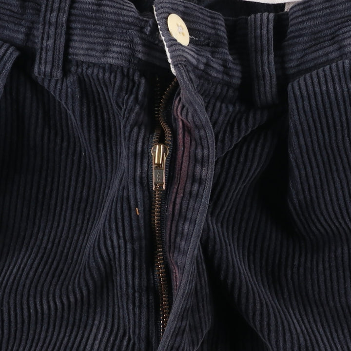 Ralph Lauren Polo by Ralph Lauren ANDREW PANT Two-pleat corduroy pants, men's size W34 (approx.) cotton navy blue type Vintage Second Hand