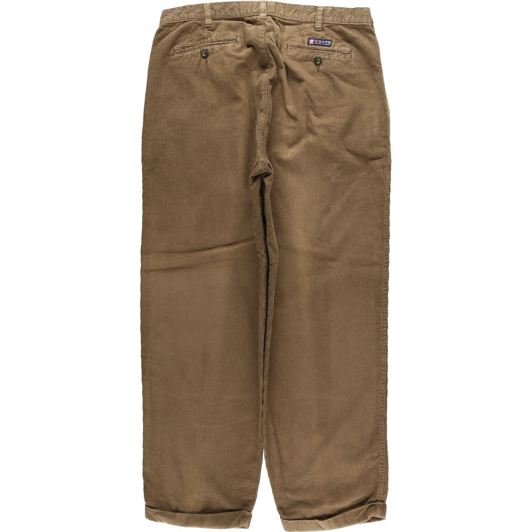 Ralph Lauren Chaps Two-pleat Corduroy Pants Men's Size 36 cotton beige type brown Vintage Second Hand