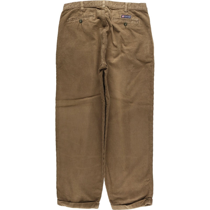 Ralph Lauren Chaps Two-pleat Corduroy Pants Men's Size 36 cotton beige type brown Vintage Second Hand