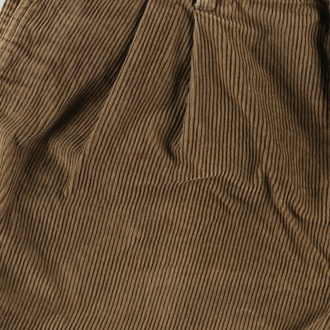 Ralph Lauren Chaps Two-pleat Corduroy Pants Men's Size 36 cotton beige type brown Vintage Second Hand
