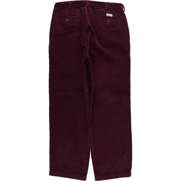 Ralph Lauren POLO RALPH LAUREN Two-Pleat Corduroy Pants, Men's Size W35 (approx.) cotton wine-red Vintage Second Hand