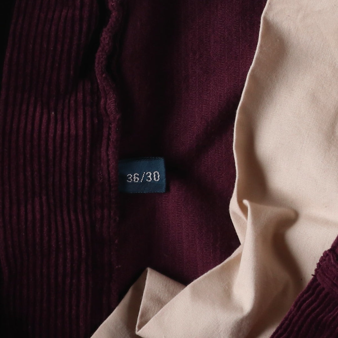 Ralph Lauren POLO RALPH LAUREN Two-Pleat Corduroy Pants, Men's Size W35 (approx.) cotton wine-red Vintage Second Hand