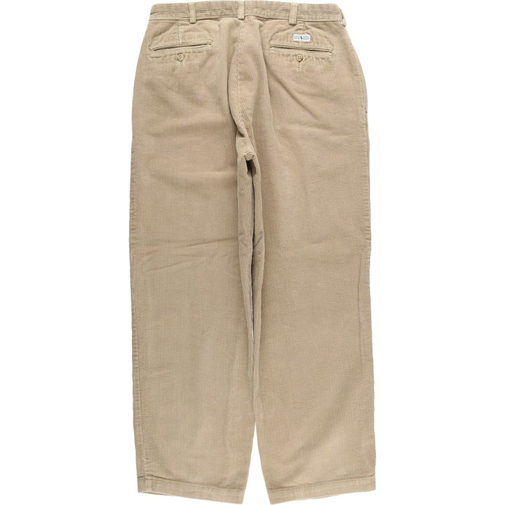 Ralph Lauren POLO by Ralph Lauren ANDREW PANT, two-pleat corduroy pants, men's size W34. cotton Beige type Vintage Second Hand