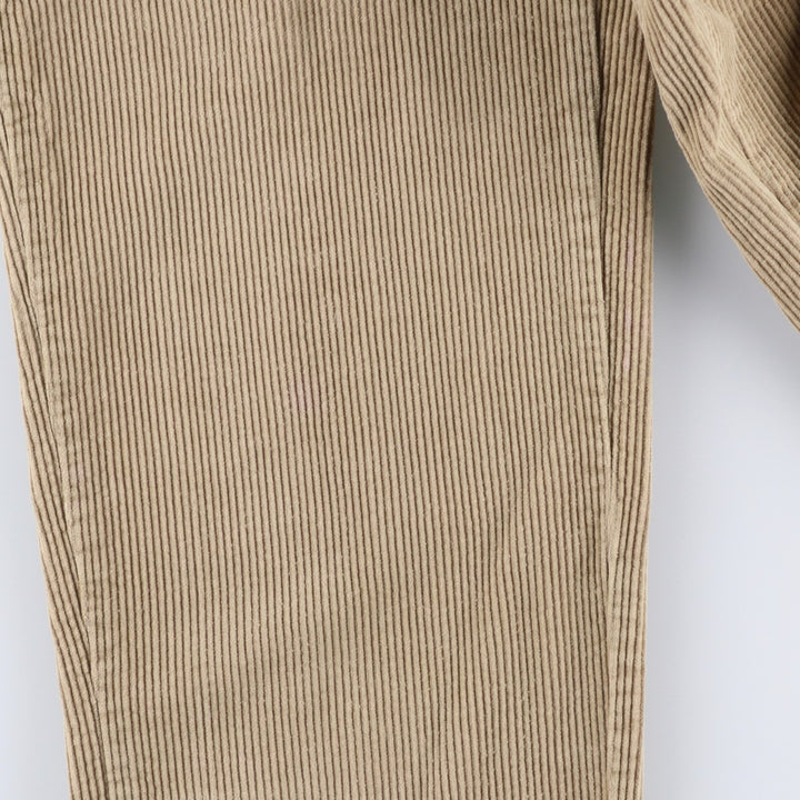Ralph Lauren POLO by Ralph Lauren ANDREW PANT, two-pleat corduroy pants, men's size W34. cotton Beige type Vintage Second Hand