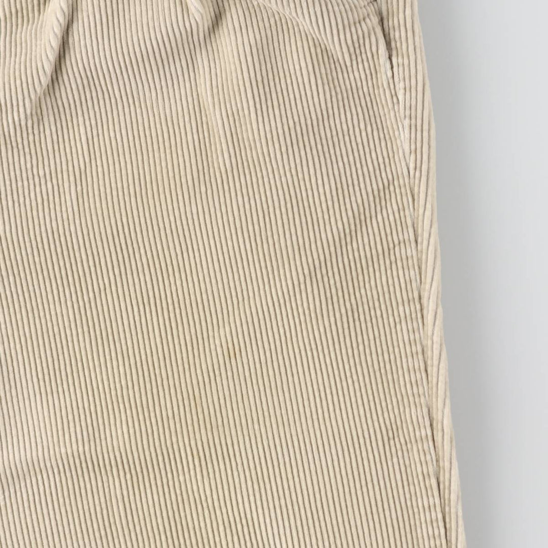 Ralph Lauren POLO by Ralph Lauren ANDREW PANT, two-pleat, wide-ribbed corduroy pants, men's size W34. cotton ivory Vintage Second Hand