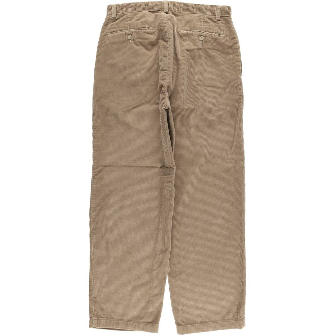 Ralph Lauren POLO by Ralph Lauren ANDREW PANT, two-pleat corduroy pants, men's, W33 equivalent cotton Beige type Vintage Second Hand