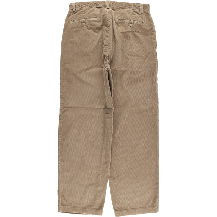 Ralph Lauren POLO by Ralph Lauren ANDREW PANT, two-pleat corduroy pants, men's, W33 equivalent cotton Beige type Vintage Second Hand