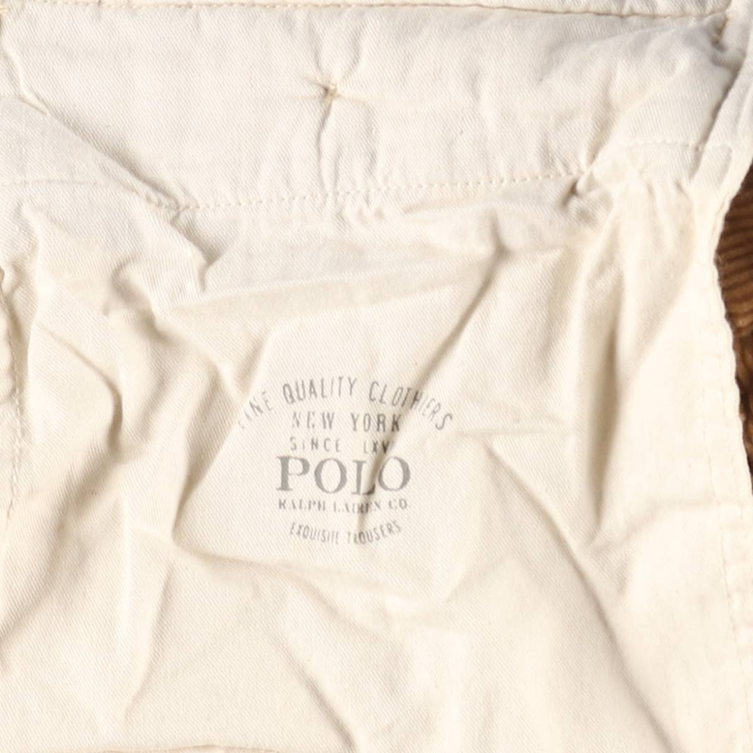 Ralph Lauren POLO RALPH LAUREN Stretch Classic Fit Corduroy Pants, Men's Size W38 (approx.) cotton Beige type Vintage Second Hand