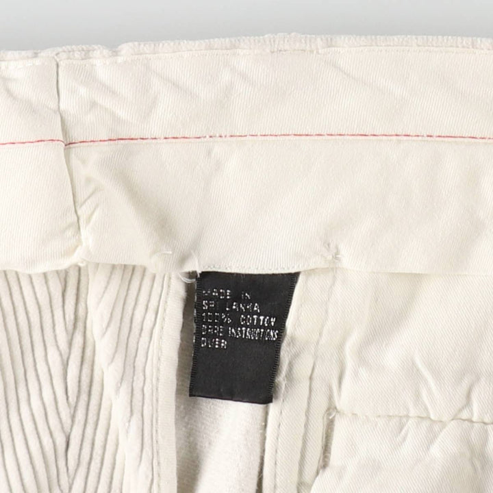 Ralph Lauren RLX corduroy pants, men's size W39 (approx.) cotton white type Vintage Second Hand