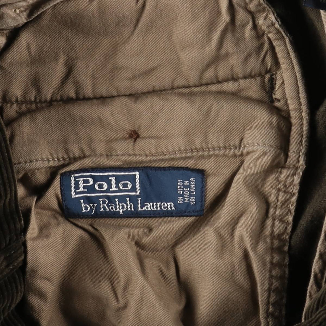 Ralph Lauren POLO by Ralph Lauren Corduroy Pants Men's W33 cotton Khaki type brown Vintage Second Hand