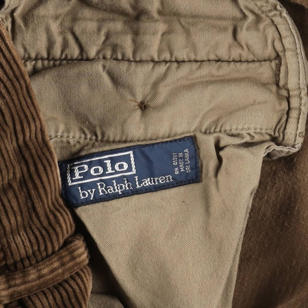 Ralph Lauren POLO by Ralph Lauren wide-wale corduroy pants, men's size W39 (approx.) cotton brown type Vintage Second Hand