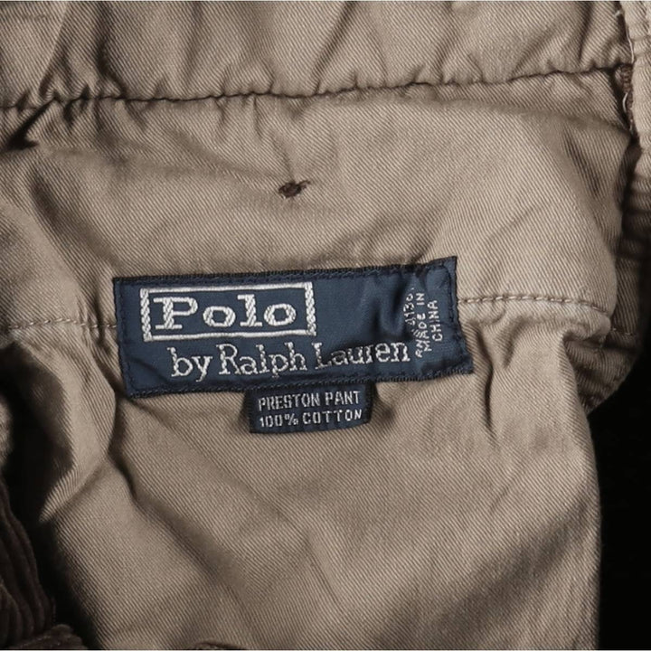 Ralph Lauren POLO by Ralph Lauren corduroy pants, men's size W38 (approx.) cotton brown type Vintage Second Hand