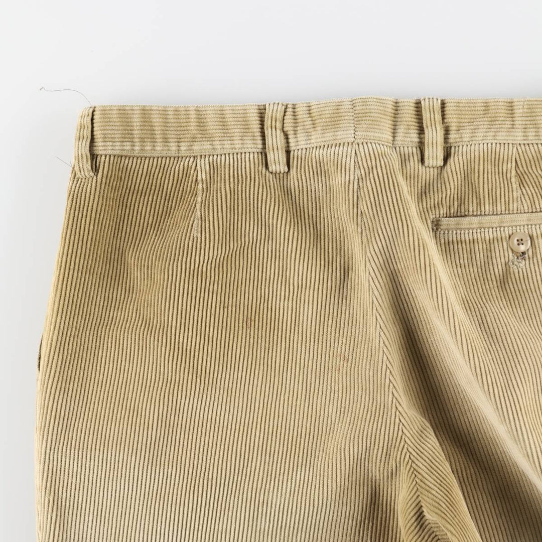 Burberry's London two-pleat corduroy pants, men's size W34 (approx.) unclear Beige type Vintage Second Hand