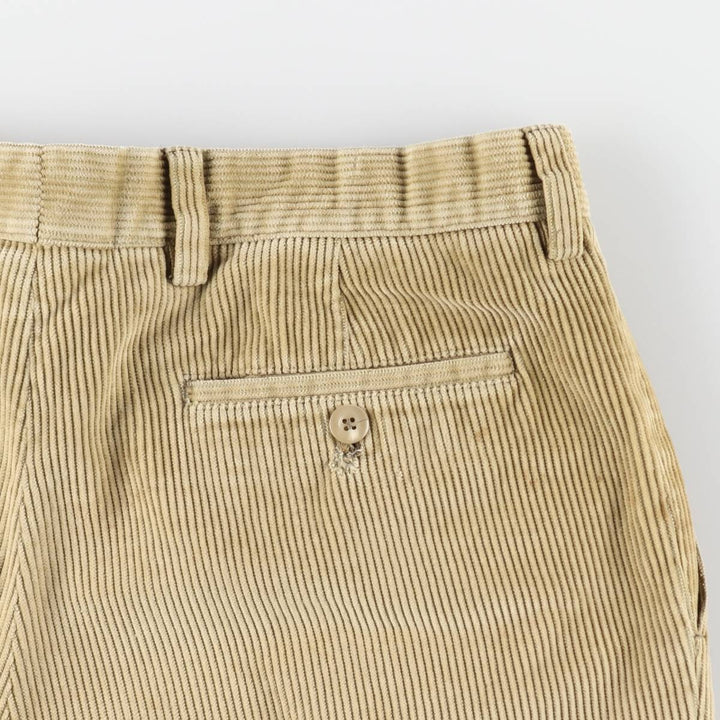 Burberry's London two-pleat corduroy pants, men's size W34 (approx.) unclear Beige type Vintage Second Hand