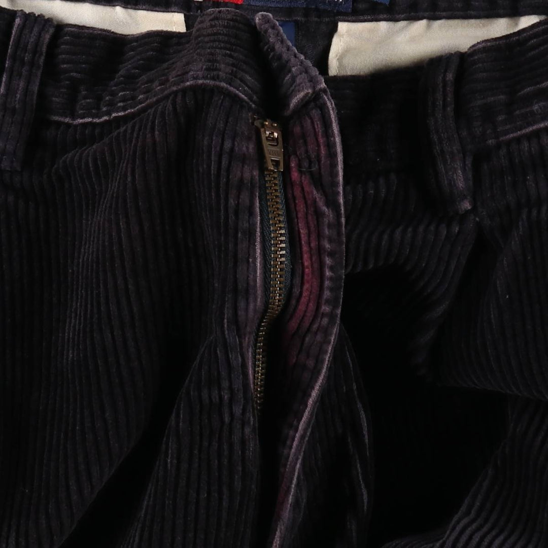Ralph Lauren Chaps Two-pleat Corduroy Pants Men's Size W30 cotton navy blue type Vintage Second Hand