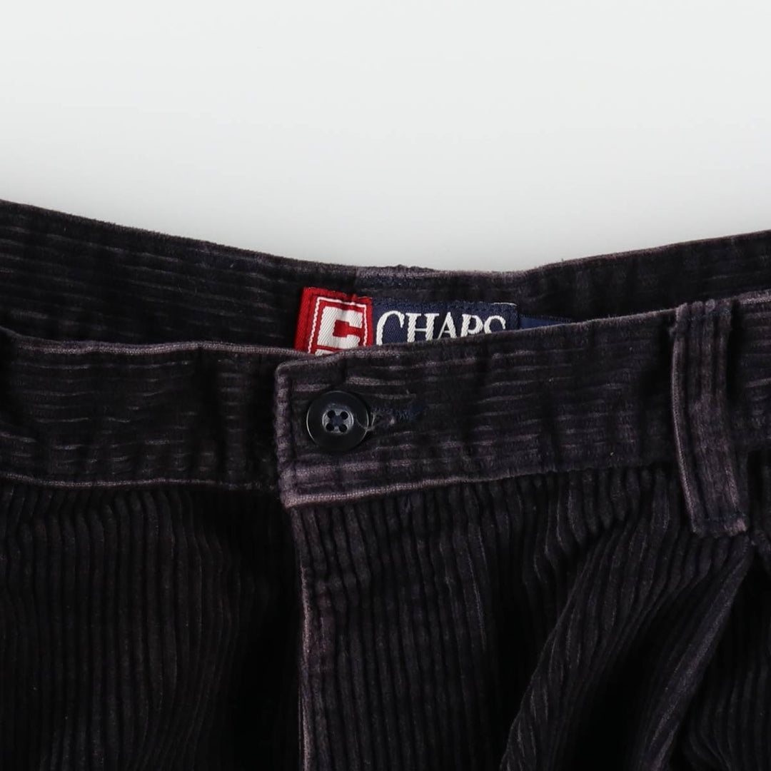 Ralph Lauren Chaps Two-pleat Corduroy Pants Men's Size W30 cotton navy blue type Vintage Second Hand