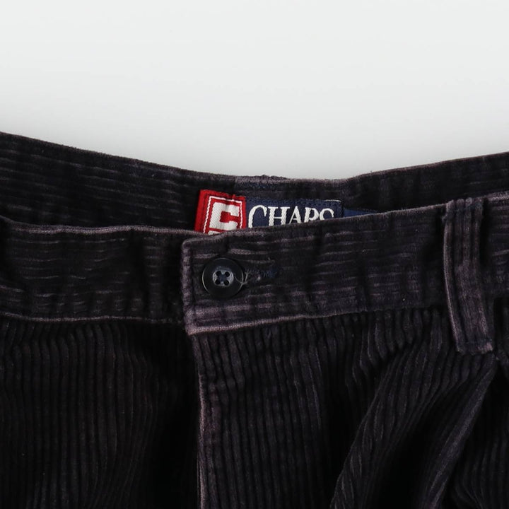 Ralph Lauren Chaps Two-pleat Corduroy Pants Men's Size W30 cotton navy blue type Vintage Second Hand