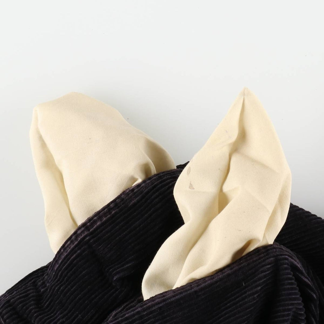 Ralph Lauren Chaps Two-pleat Corduroy Pants Men's Size W30 cotton navy blue type Vintage Second Hand
