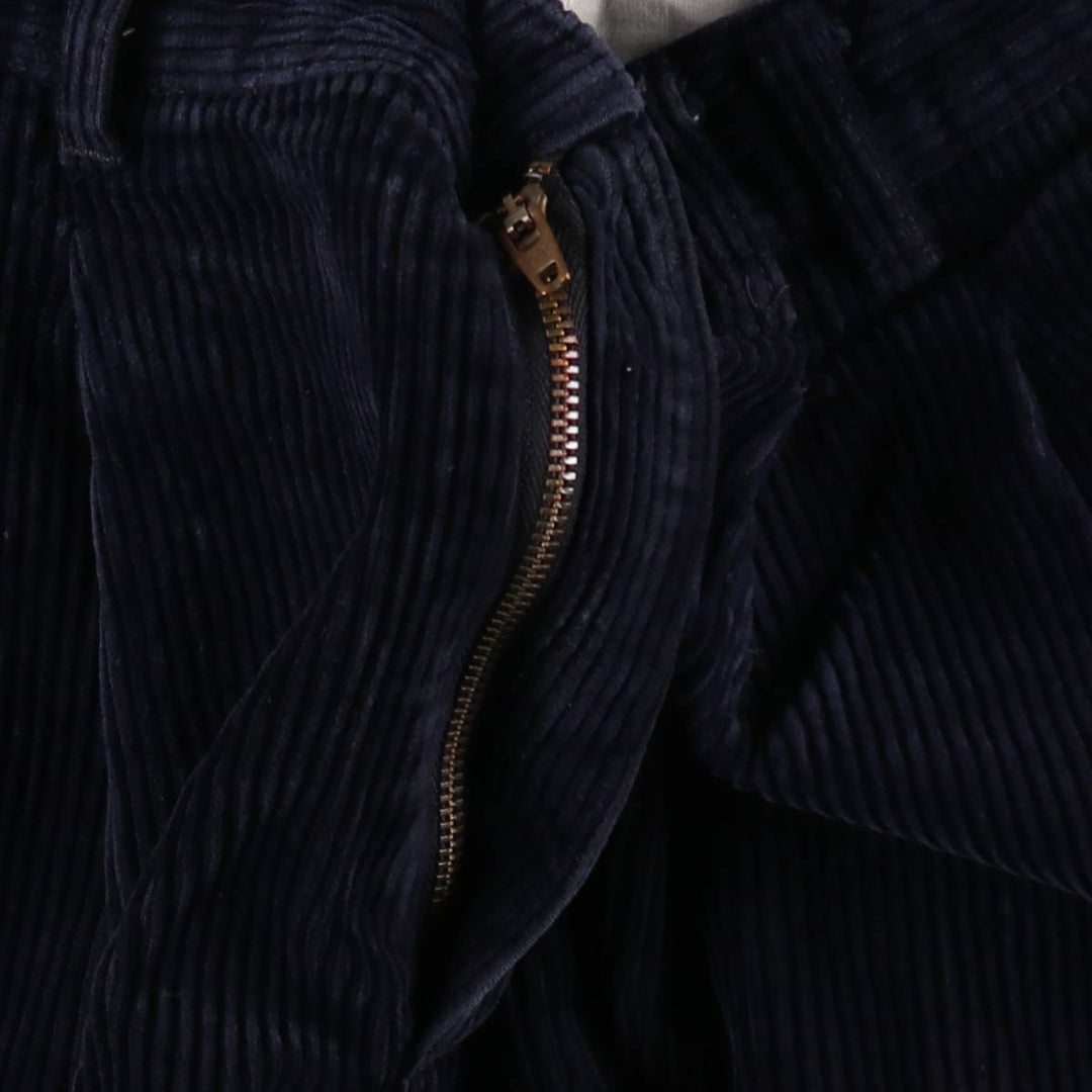 Ralph Lauren CHAPS Two-Pleat Corduroy Pants, Men's Size W29 (approx.) cotton navy blue type Vintage Second Hand