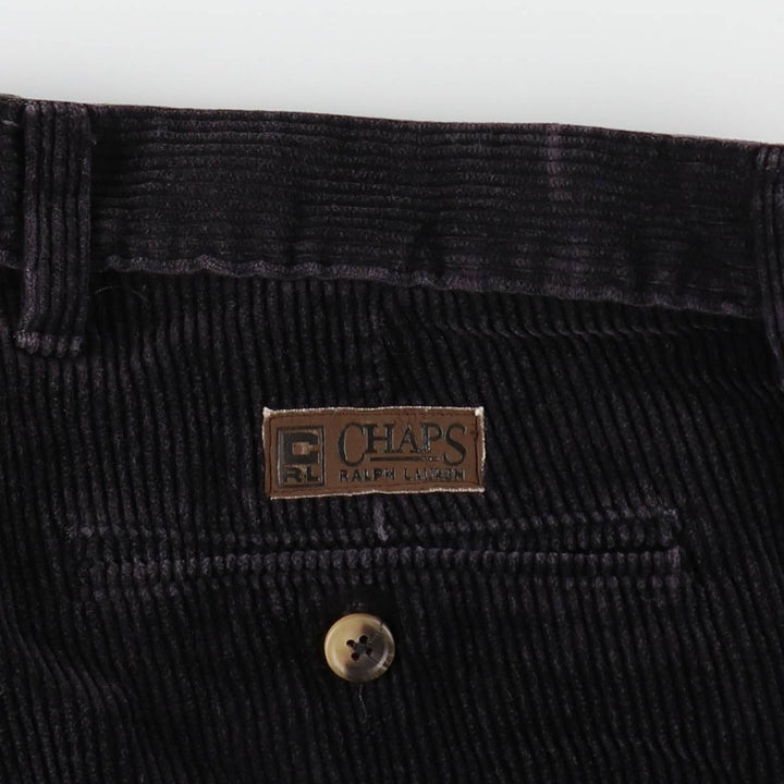 Ralph Lauren Chaps Two-pleat Corduroy Pants Men's Size W35 cotton purple type Vintage Second Hand