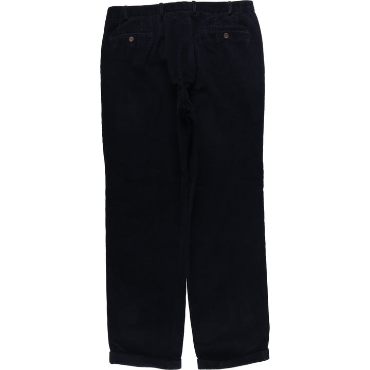 Ralph Lauren LAUREN Two-pleat Corduroy Pants, Men's Size W37 (approx.) cotton navy blue type Vintage Second Hand