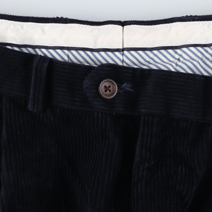 Ralph Lauren LAUREN Two-pleat Corduroy Pants, Men's Size W37 (approx.) cotton navy blue type Vintage Second Hand