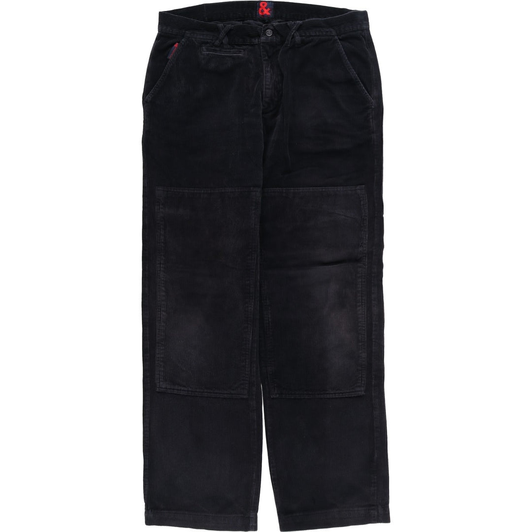 DOLCE&GABBANA Double Knee Corduroy Pants, Made in Italy, Size 52 (Men's W36 equivalent) cotton navy blue type Vintage Second Hand