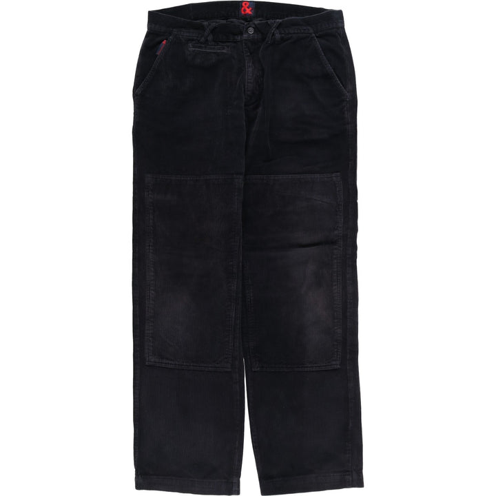 DOLCE&GABBANA Double Knee Corduroy Pants, Made in Italy, Size 52 (Men's W36 equivalent) cotton navy blue type Vintage Second Hand