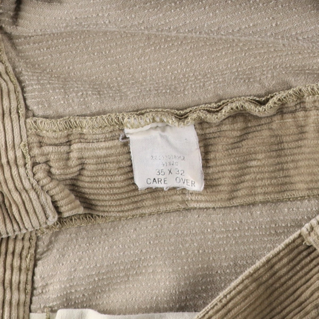 Ralph Lauren POLO by Ralph Lauren ANDREW PANT, two-pleat corduroy pants, men's size W35. cotton Beige type Vintage Second Hand