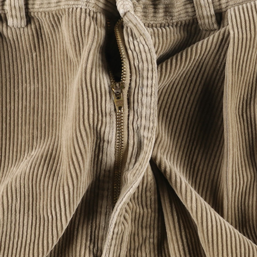 Ralph Lauren POLO by Ralph Lauren ANDREW PANT, two-pleat corduroy pants, men's size W35. cotton Beige type Vintage Second Hand