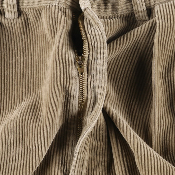 Ralph Lauren POLO by Ralph Lauren ANDREW PANT, two-pleat corduroy pants, men's size W35. cotton Beige type Vintage Second Hand