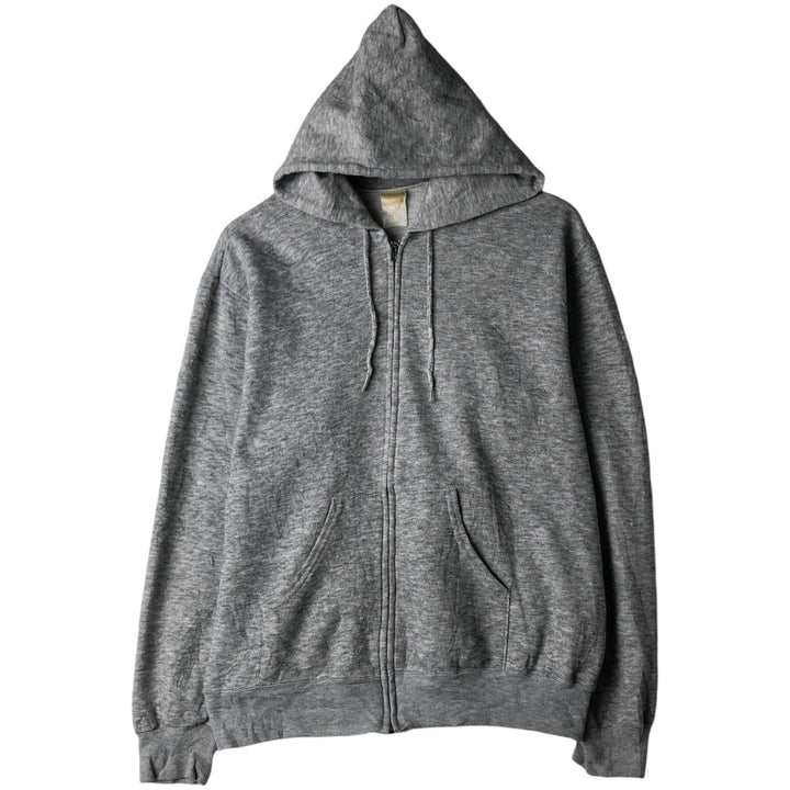 80s-90'S Challenger Full-Zip Sweatshirt Hoodie, Made in England, Men's XL (approx.), Vintage acrylic gray type Vintage Second Hand