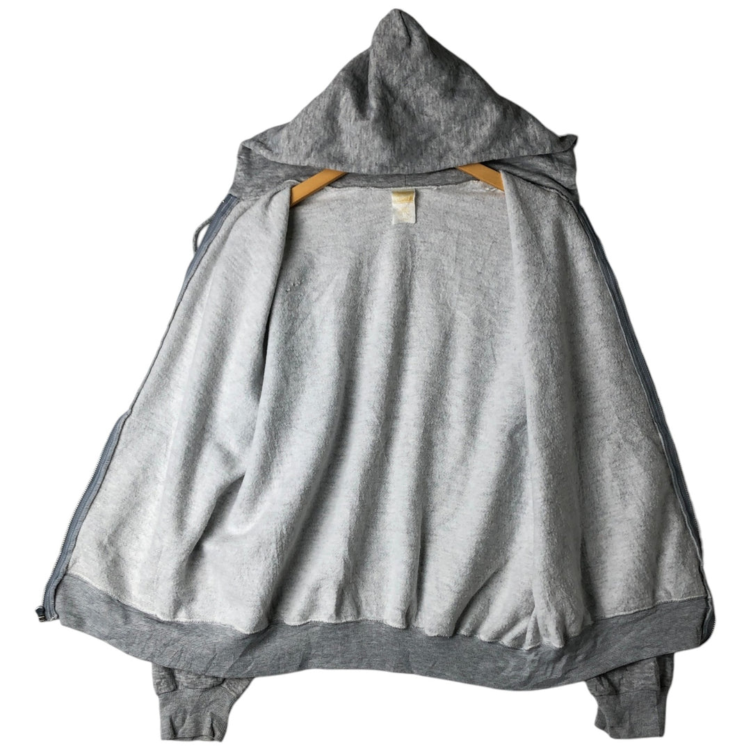 80s-90'S Challenger Full-Zip Sweatshirt Hoodie, Made in England, Men's XL (approx.), Vintage acrylic gray type Vintage Second Hand