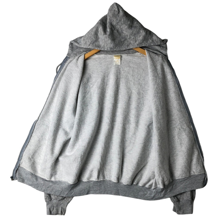 80s-90'S Challenger Full-Zip Sweatshirt Hoodie, Made in England, Men's XL (approx.), Vintage acrylic gray type Vintage Second Hand