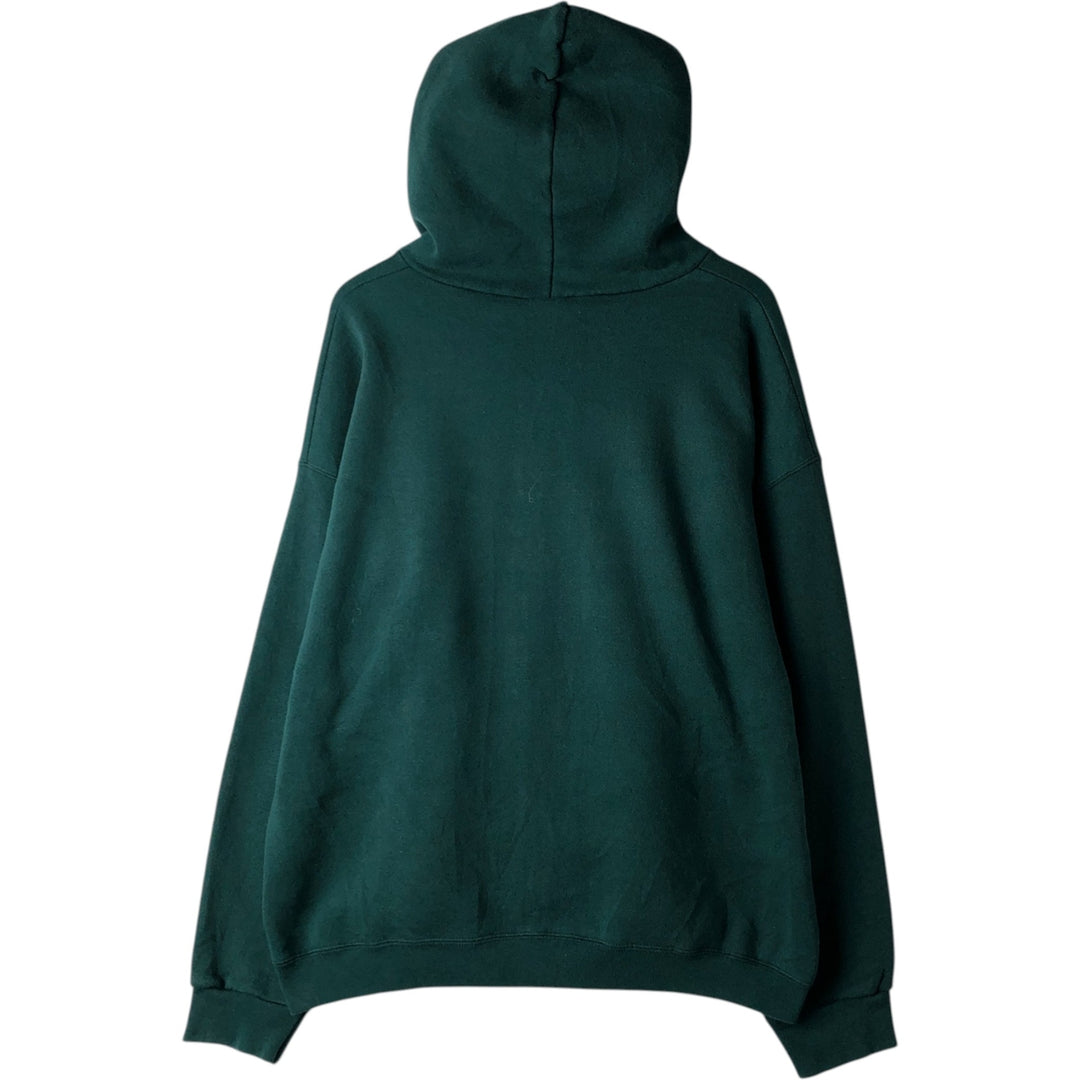 90'S PRO SPIRIT Full-Zip Sweatshirt Hoodie, Made in USA, Men's XXL equivalent, Vintage cotton Green type dark green Vintage Second Hand